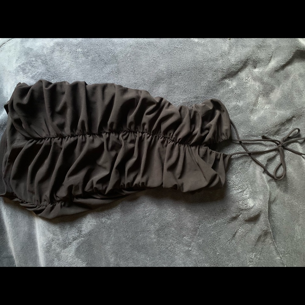 Black f21 forever 21 ruched body con dress